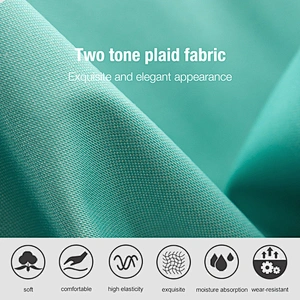 knitted stretch cationic metal dots two tone fabric